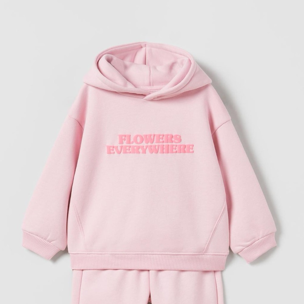 Zara Pink Kids Hoodie - Flowers Everywhere
